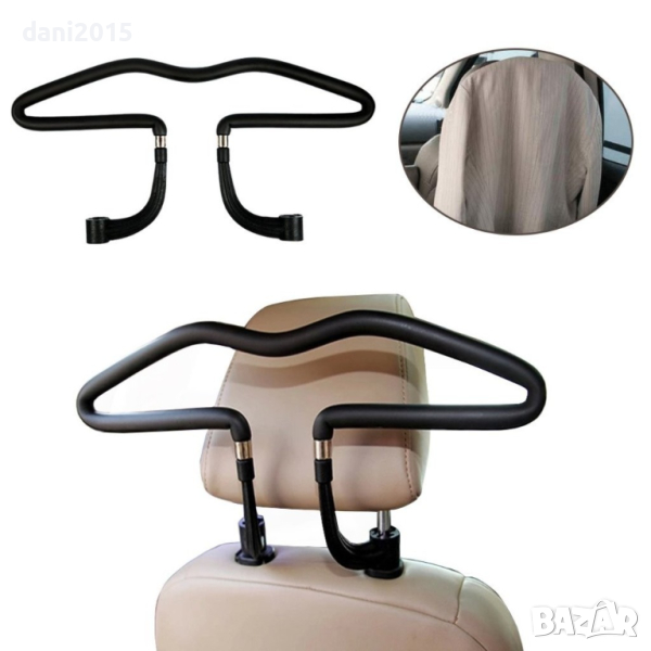 Закачалка за дрехи за приложение върху автомобилна седалка, снимка 1