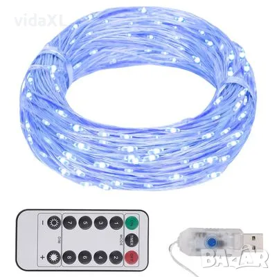 vidaXL LED стринг с 300 LED синьо 30 м（SKU:330053）, снимка 1