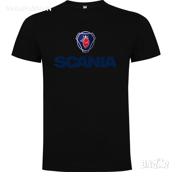 Нова мъжка тениска SKANIA (Скания) в черен цвят , снимка 1