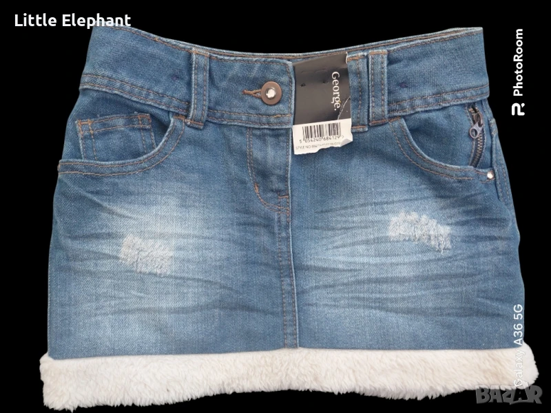 Дънкова поличка за момиченце на 6-7 "Winter dreams"нова/,Англия, снимка 1