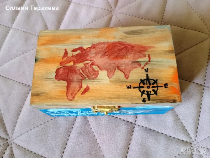 Ръчно изработена дървена кутия, снимка 1