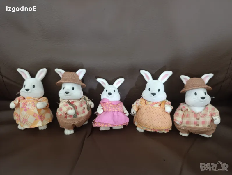 Lil Woodzeez Bunny Figures Фигурки семейство зайчета с дрешки, снимка 1