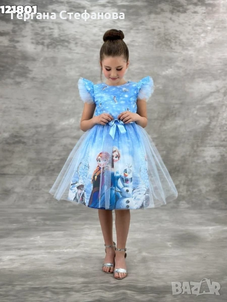 Рокля Елза и Ана Размери-3г.4г.5г.6г.7г. Цена-42 лв, снимка 1