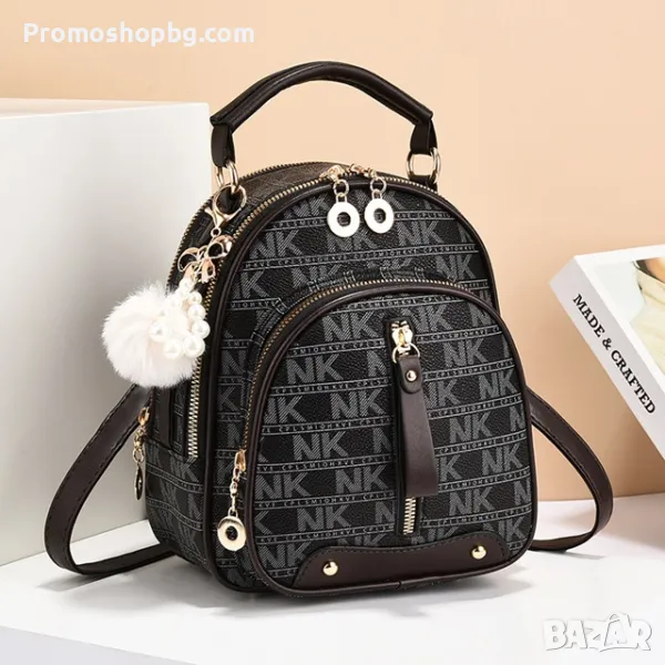 Дамска раница NK, черна или бяла, снимка 1