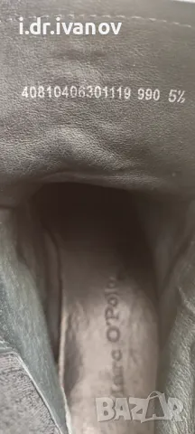 черни кожени ниски боти с връзки MarcO'Polo, снимка 10 - Дамски боти - 49603971