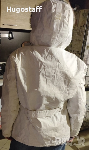 Дамско бяло яке Geographical Norway Expedition вятърустойчиво и водоустойчиво Ххл, снимка 11 - Якета - 52086999