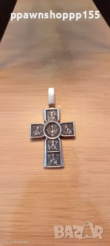 Сребърен православен кръст проба 925 – 9.42 г, снимка 2 - Колиета, медальони, синджири - 55821217