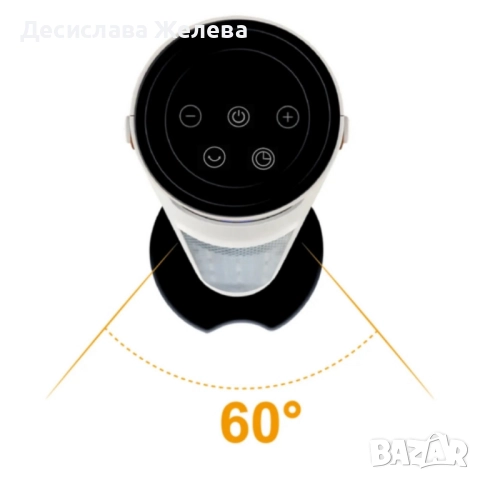 Вентилаторна печка 1500W с дистанционно и LED дисплей, снимка 3 - Отоплителни печки - 52250334