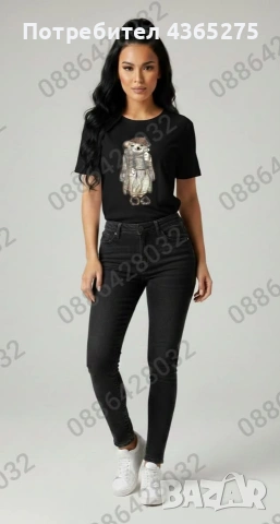 Ново‼️Нов модел блузки с мече❎S M L XL XXL 🔝Уникална материя и бродерия с мъниста 💕💕🍀, снимка 5 - Тениски - 53384554