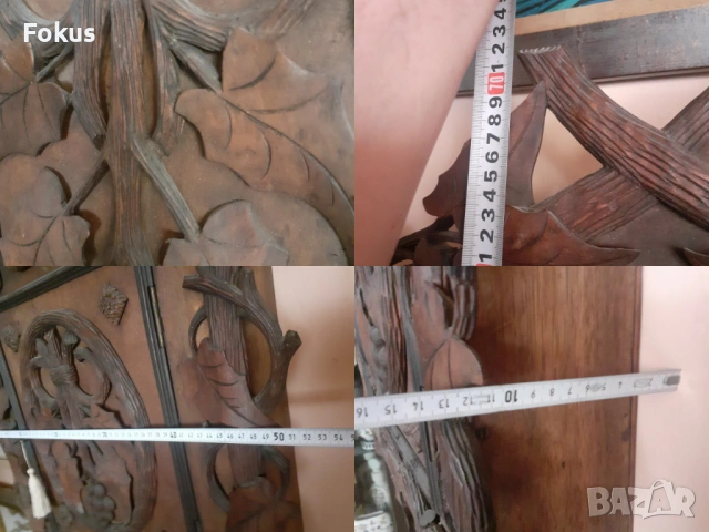 Стар рядък антикварен дървен шкаф за ключове Black Forest, снимка 7 - Антикварни и старинни предмети - 53273138