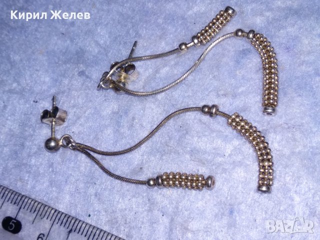 НЕЖНИ СРЕБЪРНИ ИТАЛИАНСКИ ФЕШЪН АРТ ОБЕЦИ СРЕБРО 925 ПРОБА 25416, снимка 6 - Обеци - 40532538