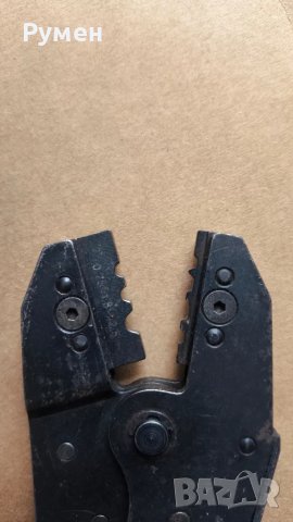 Клещи за кримпване (кербоване) на кабелни обувки и два кабела с гилза, снимка 5 - Клещи - 46406991