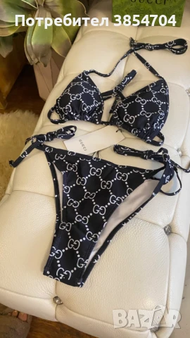 бански бикини XS/S/M* Gucci Black TECHNICAL , снимка 2 - Бански костюми - 51366061