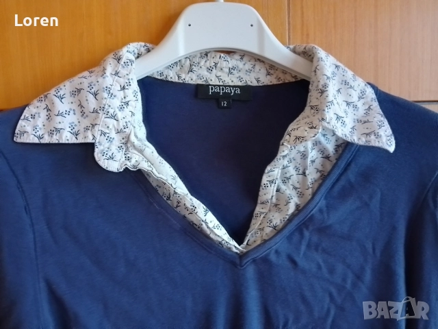 *Papaya*Блузка с якичка , снимка 3 - Блузи с дълъг ръкав и пуловери - 52509752