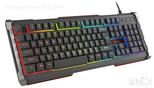 Клавиатура, Genesis Gaming Keyboard Rhod 400 Rgb Backlight Us Layout, снимка 1