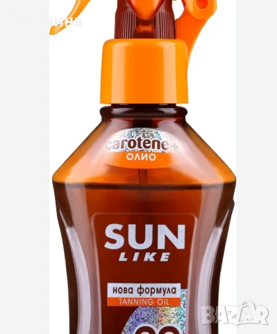 Sun Like Carotene Слънцезащитно спрей масло за интензивно бронзиране SPF30 и мляко за тяло SPF50, снимка 3 - Козметика за тяло - 51252408