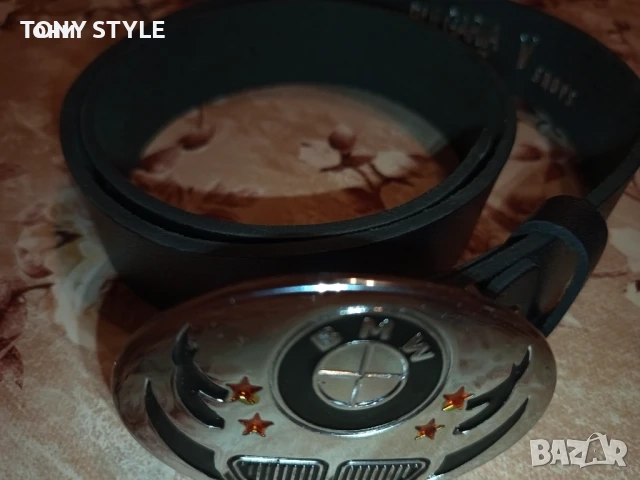 BMW Нов Мъжки Колан Изцяло от Естествена Кожа 105см., снимка 4 - Колани - 51644229