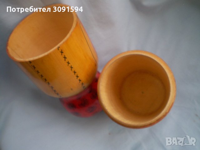 Винтидж СССР, съветска руска мамтрьошка, дървена гнездяща кукла, поставка за бутилка водка, снимка 9 - Колекции - 40199254