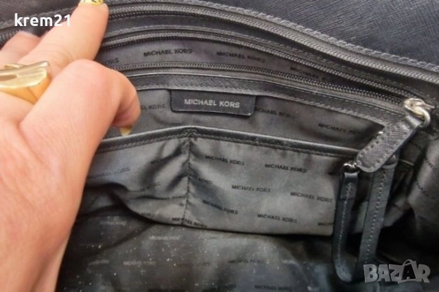 Michael Kors дамска черна чанта, снимка 5 - Чанти - 52476933