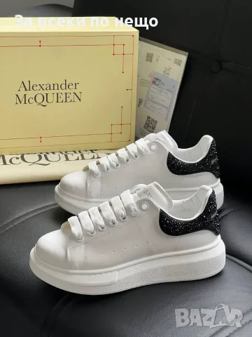 Alexander McQueen Дамски Маратонки С Кристали👟Дамски Спортни Обувки С Камъни - 2 Цвята Код SEM-752, снимка 5 - Маратонки - 56110791