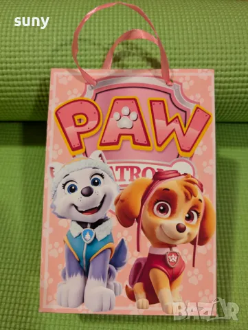 	Картонена торбичка за лакомства и подаръци Пес патрул Скай и Еверест