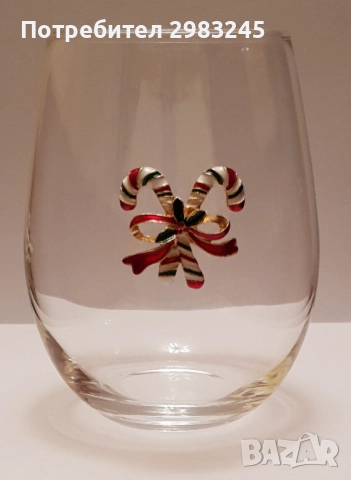 Декорирана стъклена коледна чаша, снимка 5 - Декорация за дома - 52470550