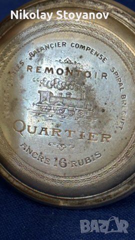 Сребърен джобен часовник, снимка 4 - Джобни - 42537132