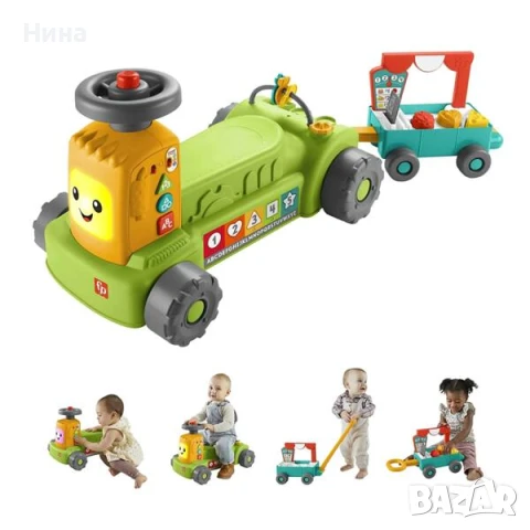 Образователна забавна играчка Market Tractor 4в1 Fisher Price , снимка 9 - Образователни игри - 50724482