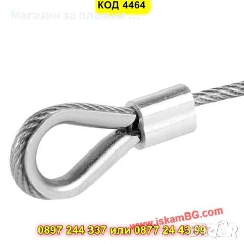 Комплект стоманено въже с PVC покритие с обтегачи - КОД 4464, снимка 12 - Други инструменти - 49759007