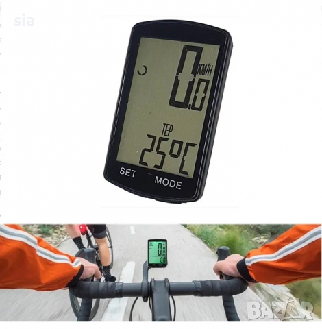 Компютър за колело, хронометър, време за път, температура, текуща скорост, , снимка 2 - Аксесоари за велосипеди - 36493973