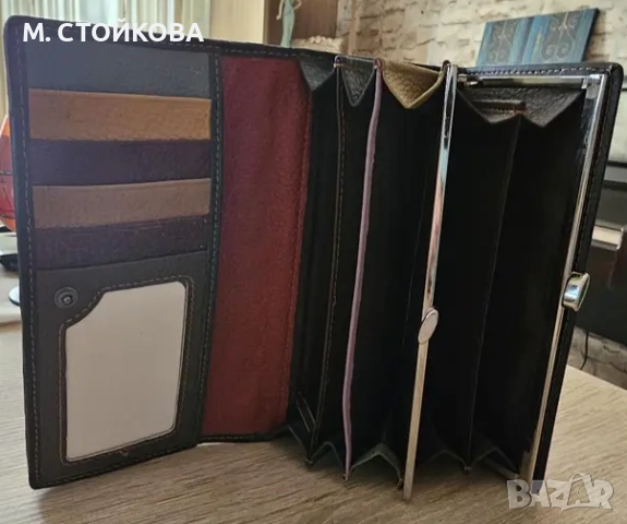 Голям кожен портфейл - естествена кожа, снимка 5 - Портфейли, портмонета - 51623227
