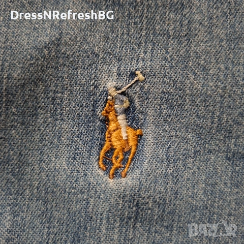 Мъжка дънкова риза Polo Ralph Lauren - Slim Fit, размер S, снимка 6 - Ризи - 53772901