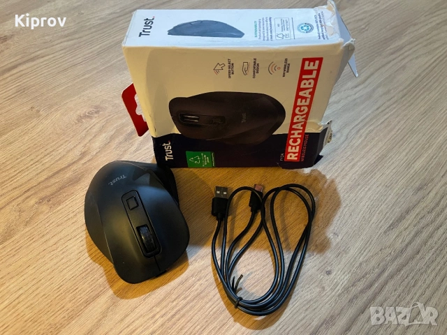 🖱️ Trust Fyda Rechargeable Wireless Comfort Mouse Eco – НОВА (24727) с нарушена опаковка