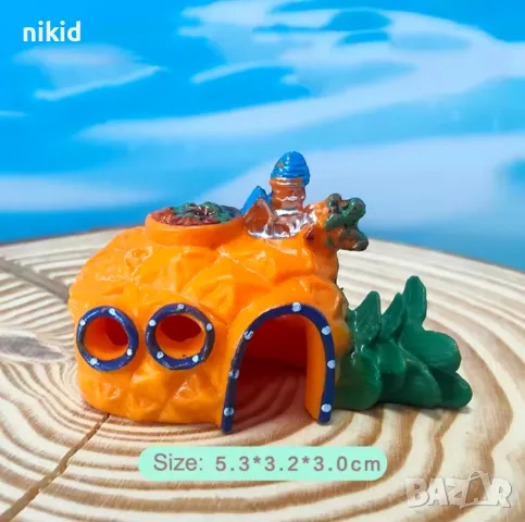 мини 	Ананас Къщичката къщичка къща на спондж боб Спонджбоб Квадратни гащи spongebob украса аквариум