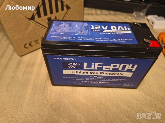 ЕКОЛОГИЧНА 12V 8AH LiFePO4 батерия, 4000+ цикъла литиева батерия с дълбок цикъл и 8A BMS, , снимка 5 - Друга електроника - 52545118