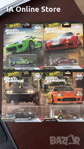 Hot Wheels Premium Fast & Furious 25th Anniversary CHASE - Eclipse; RX-7; Charger; Supra