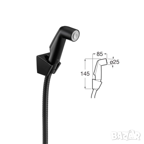 Хигиенен душ+смесител Roca Be-Fresh в цвят черен мат, снимка 2 - Душове - 52948909