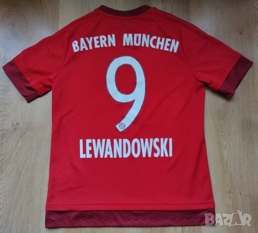 Bayern Munchen / ADIDAS / детска футболна тениска на Байерн Мюнхен , #9 Lewandowski, снимка 8 - Детски тениски и потници - 44242278