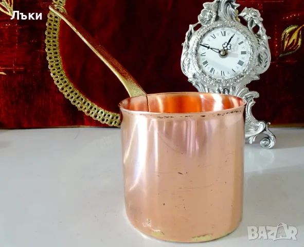 Медна тенджера за сосове,шоколад,карамел,мляко,1 кг. 