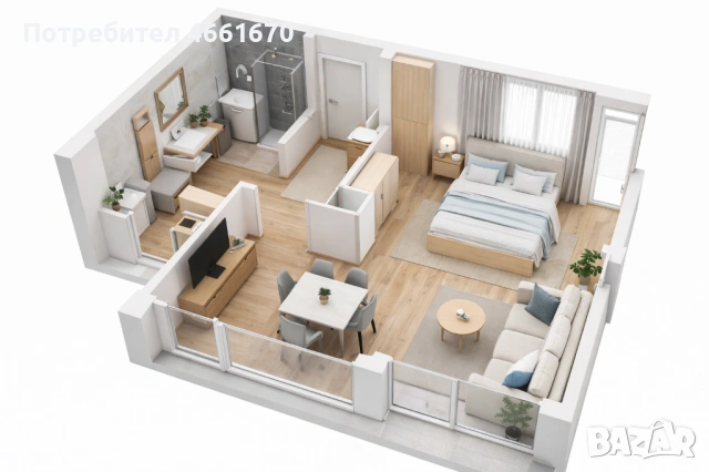 Двустаен апартамент в Кършияка