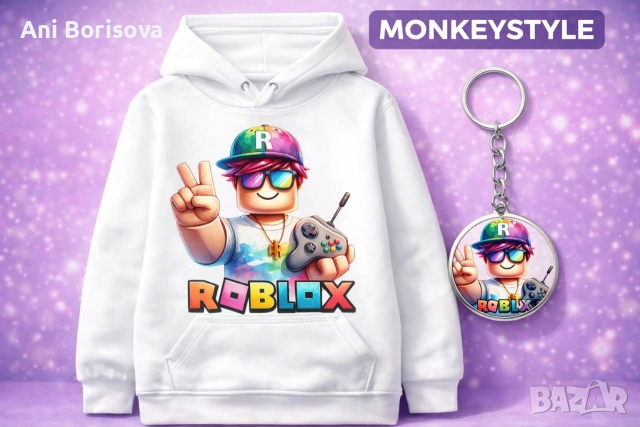 Roblox тениска за деца | Персонализирана | MONKEYSTYLE, снимка 3 - Детски тениски и потници - 53852282