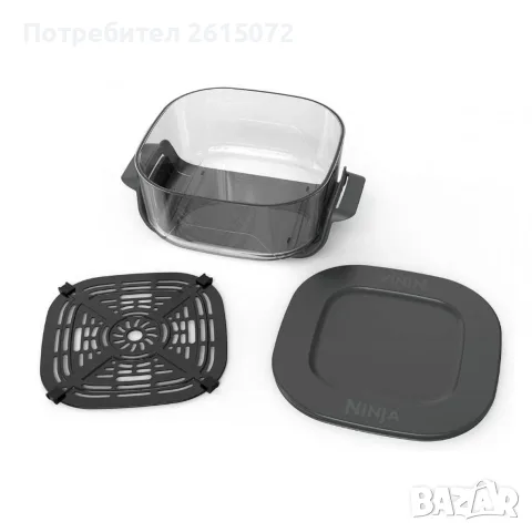  Ninja CRISPi 3.8L TempWare Glass Container Прозрачен стъклен контейнер с капак, снимка 2 - Съдове за готвене - 56166069