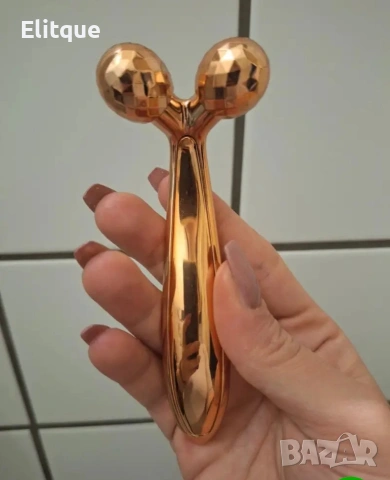 Масажен стик за лице 24K с две вибриращи топки 