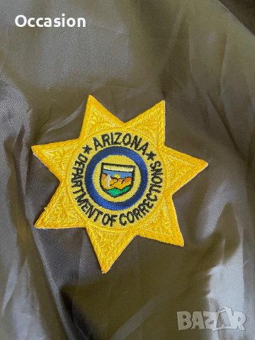 Автентично яке на надзирател от затвор в Аризона с нашивки, снимка 4 - Якета - 41825815