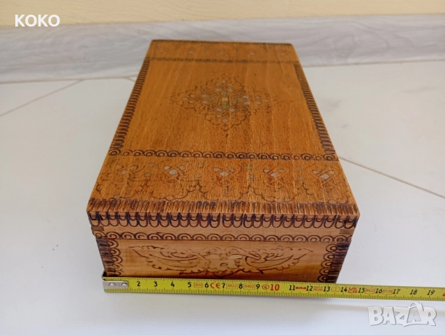 Стара Дървена Кутия за Бижута , снимка 3 - Колекции - 51824236