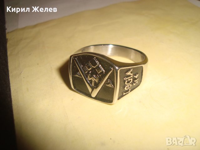 МАСОНСКИ ПРЪСТЕН - ЛОЖА 314 от НЕРЪЖДАЕМА СТОМАНА МАСИВЕН НОВ 25031, снимка 5 - Пръстени - 34339627