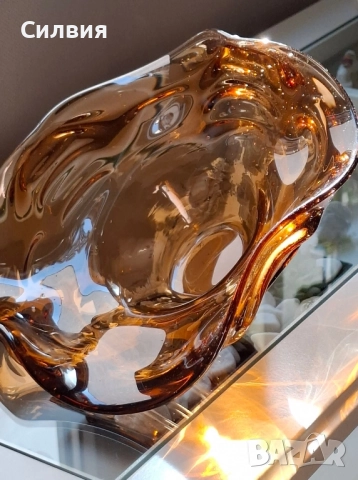 Арт стъклена купа , снимка 2 - Антикварни и старинни предмети - 52470591