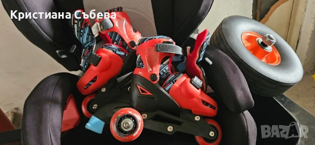 Детски ролери с помощни колела, размер 27 - 30, снимка 1
