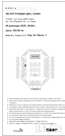 Билети за концерта на Софи Маринова , снимка 2 - Билети за концерти - 52552916