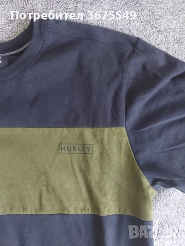 Мъжка тениска Hurley x Nike DRI-FIT Blocked S/S - размер S, снимка 2 - Тениски - 52293945